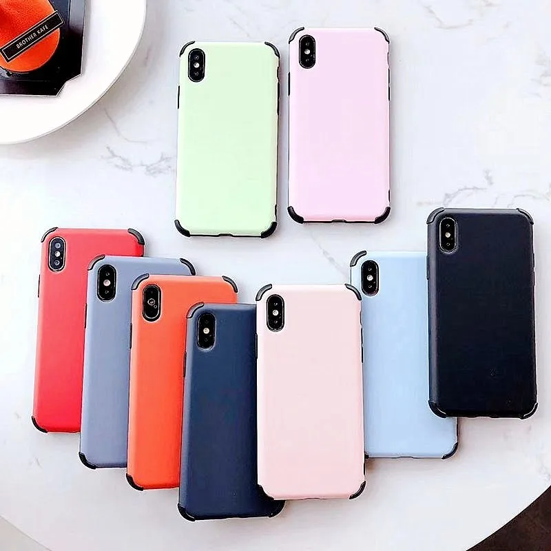 Anti-fall Liquid Silicone Phone Case For iphone 7 Soft TPU XR 6 6S 8 Plus XS Max X Shockproof Hard Bumper Protection Cover |