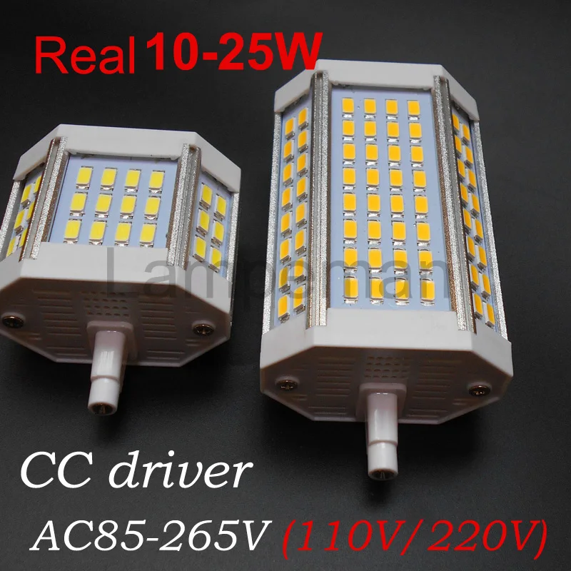 Светодиодные лампы R7S 78 мм 118 м J78 J118 64SMD затемнения 5730 10 Вт 18 20 25 30 35 led r7s AC110 AC120V AC220V