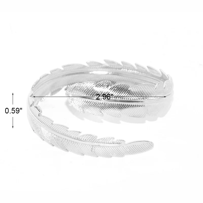 Женский металлический браслет в виде перьев и листьев|bangles fashion|fashion banglebracelets for women