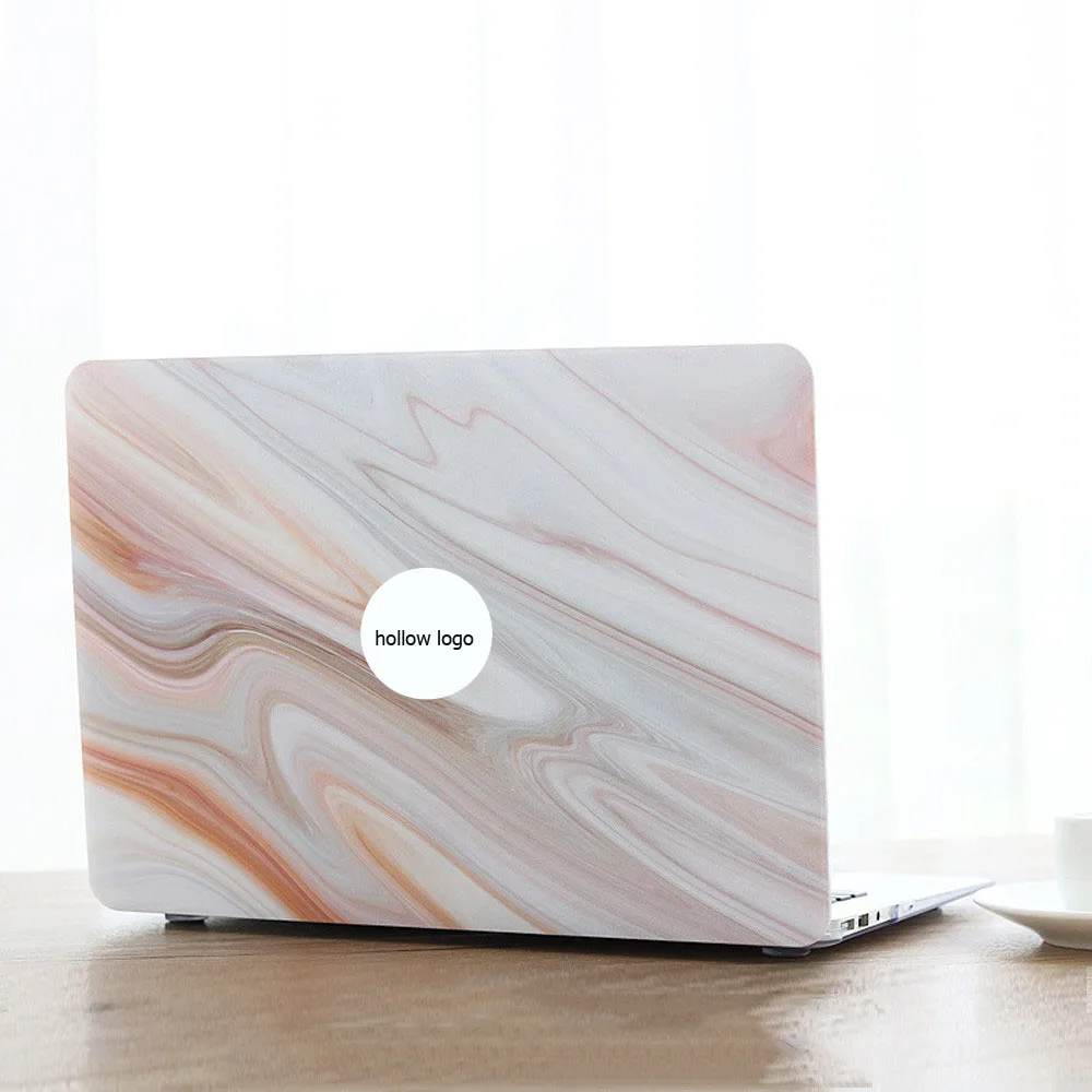 5 Модный зернистый чехол для ноутбука Macbook Air Pro retina 11 12 13 15 дюймов изысканный полый логотип защитный чехол для компьютера - Цвет: 5