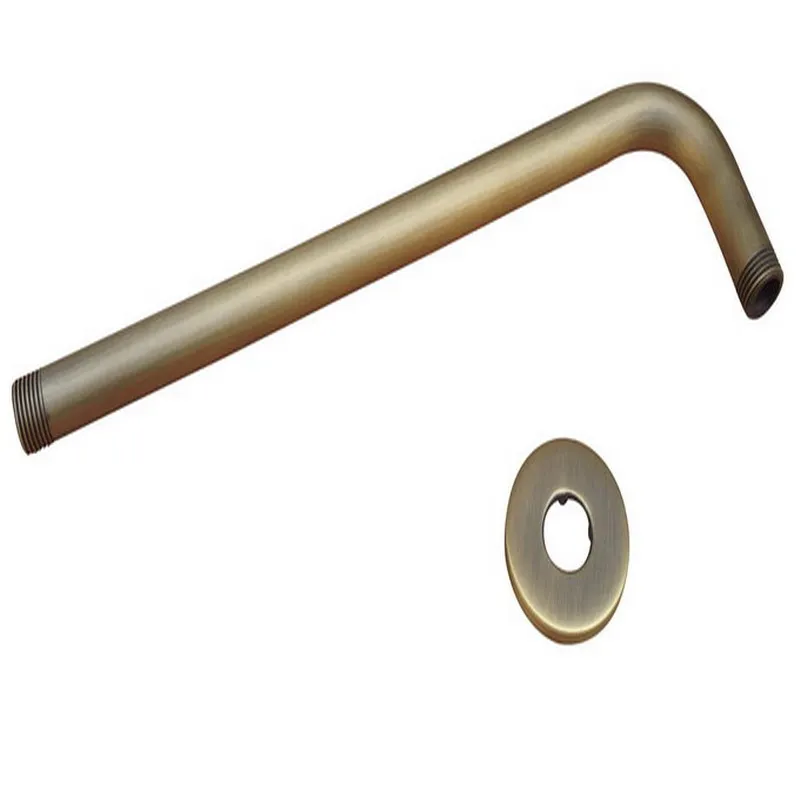 

Antique Brass Shower Head Extension Pipe - 12" Long wall cover - Shower Arm Bathroom Accessory (Standard 1/2") ash104