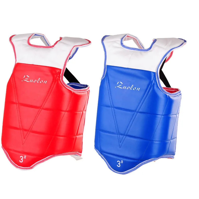 Нагрудная защита для тхэквондо детей мужчин и женщин студентов красный синий