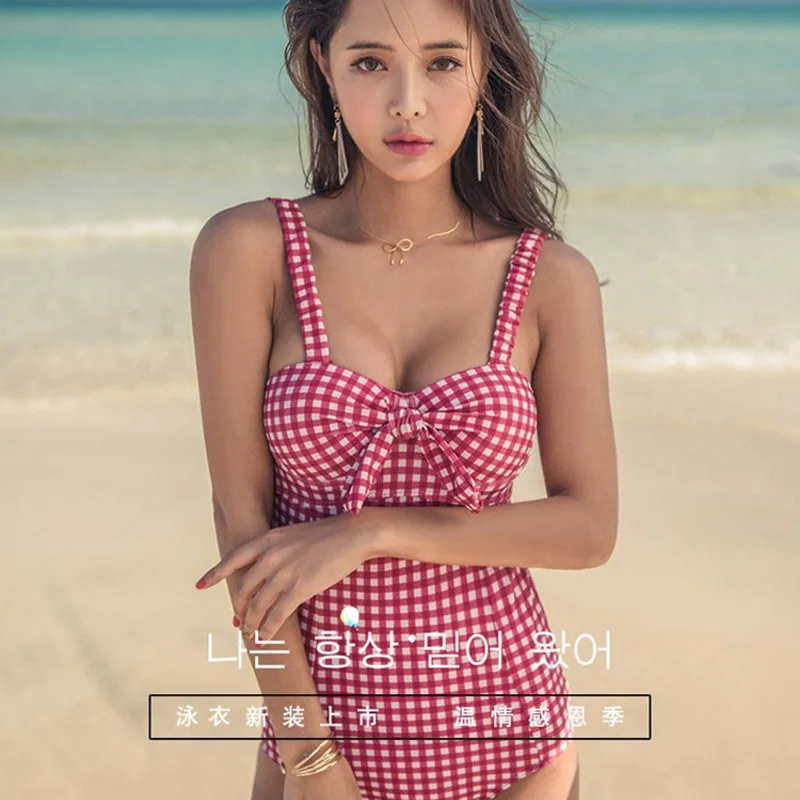 Женский летний костюм купальный для девочек Цельный купальник женщин закрытый