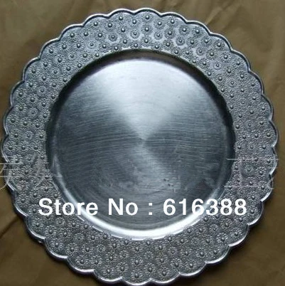Free Shipping Plastic Charger Plates Decoration For Party colorful plates Wedding 25 pcs a lot |