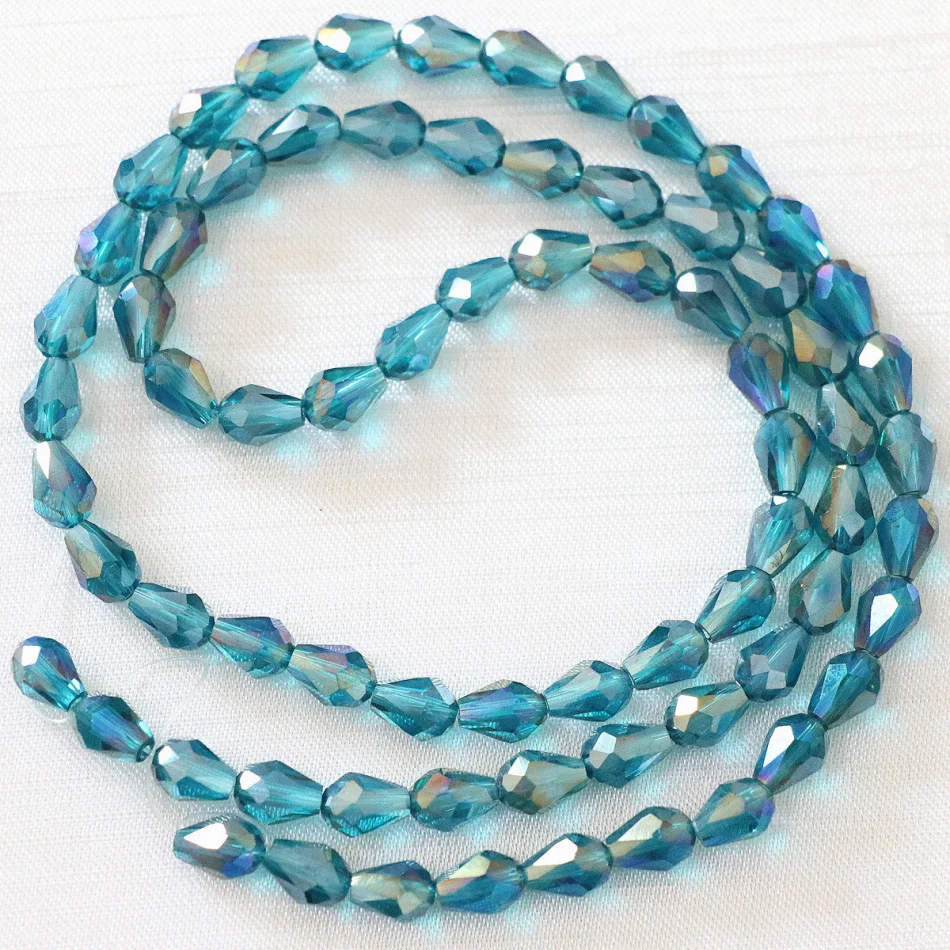 Charms 10x15mm Teardrop Faceted Crystal Glass Rhinestones Newly Diy Loose Beads 30pcs Wholesale Price Findings Accessories B1177 | Украшения