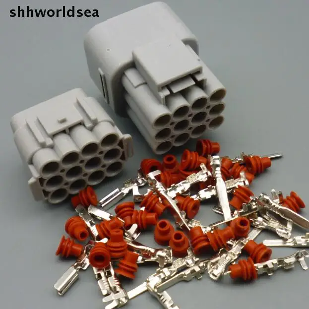 

Shhworldsea 5 комплектов 12 контактов 12 P автомобильный Водонепроницаемый Электрический провод, разъем, Клемма, резиновое уплотнение, штекер, разъем для проводки