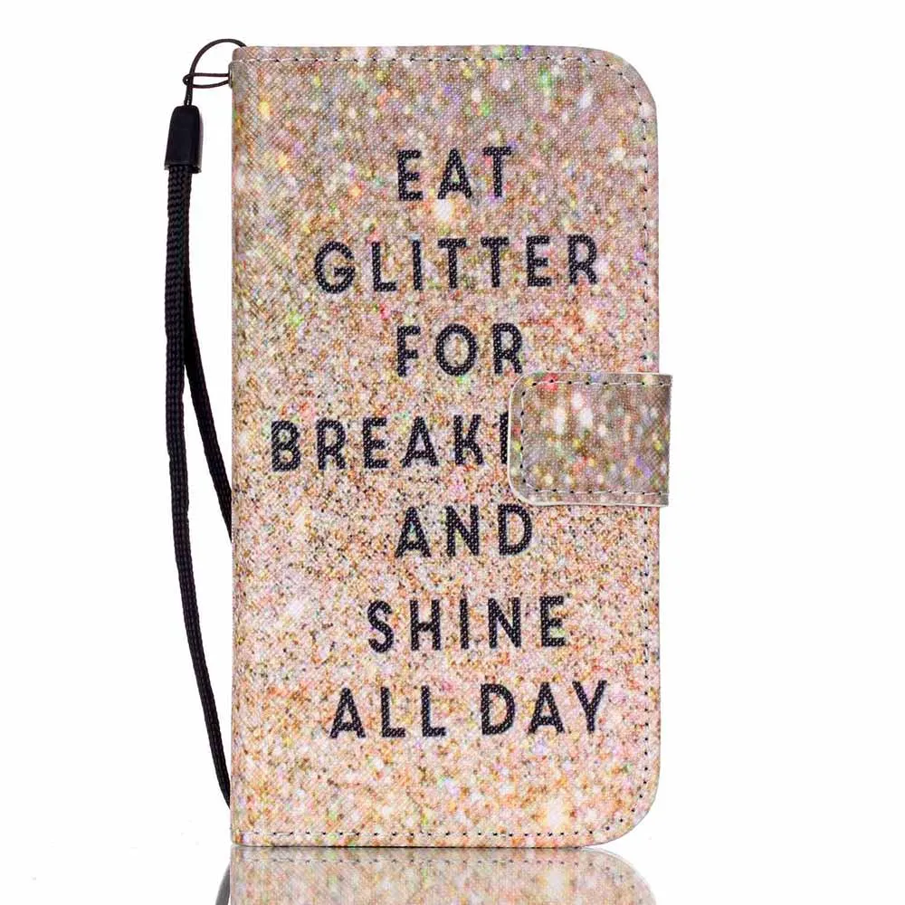 Breakfast Слон Сова Pattern кошелек флип-чехол для телефона для Айфона iPhone 4, 4S 5 5S SE 5C i6 6 6S 7 Plus iPhone 8Plus чехол для iPhone 8Plus Fundas B21 - Цвет: Breakfast