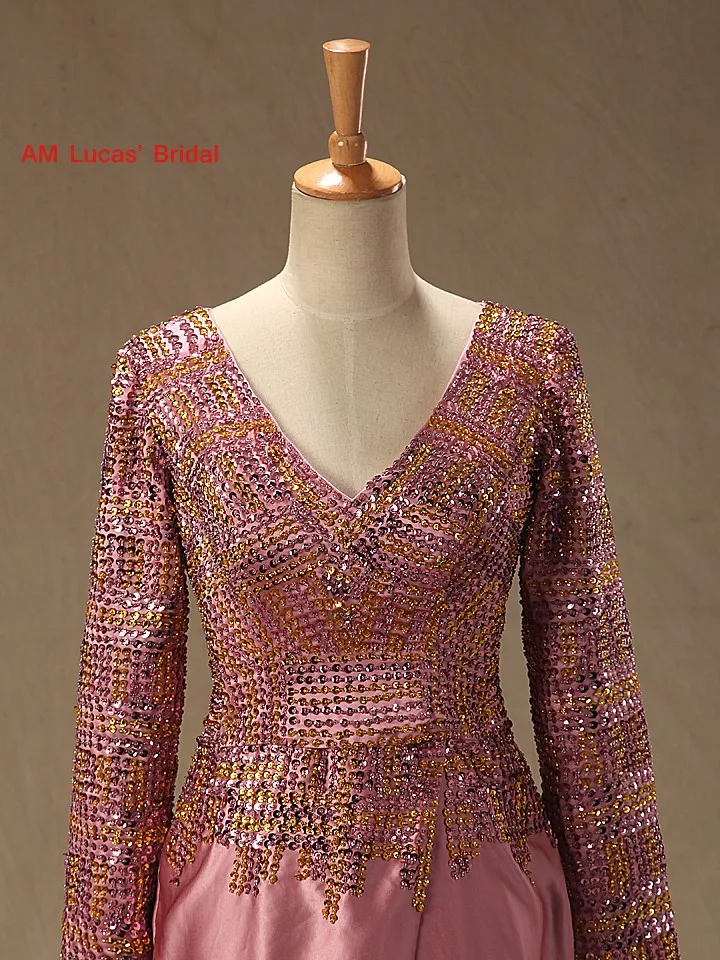 Платья для матери невесты с длинным рукавом Вечерние платья платье Vestido De