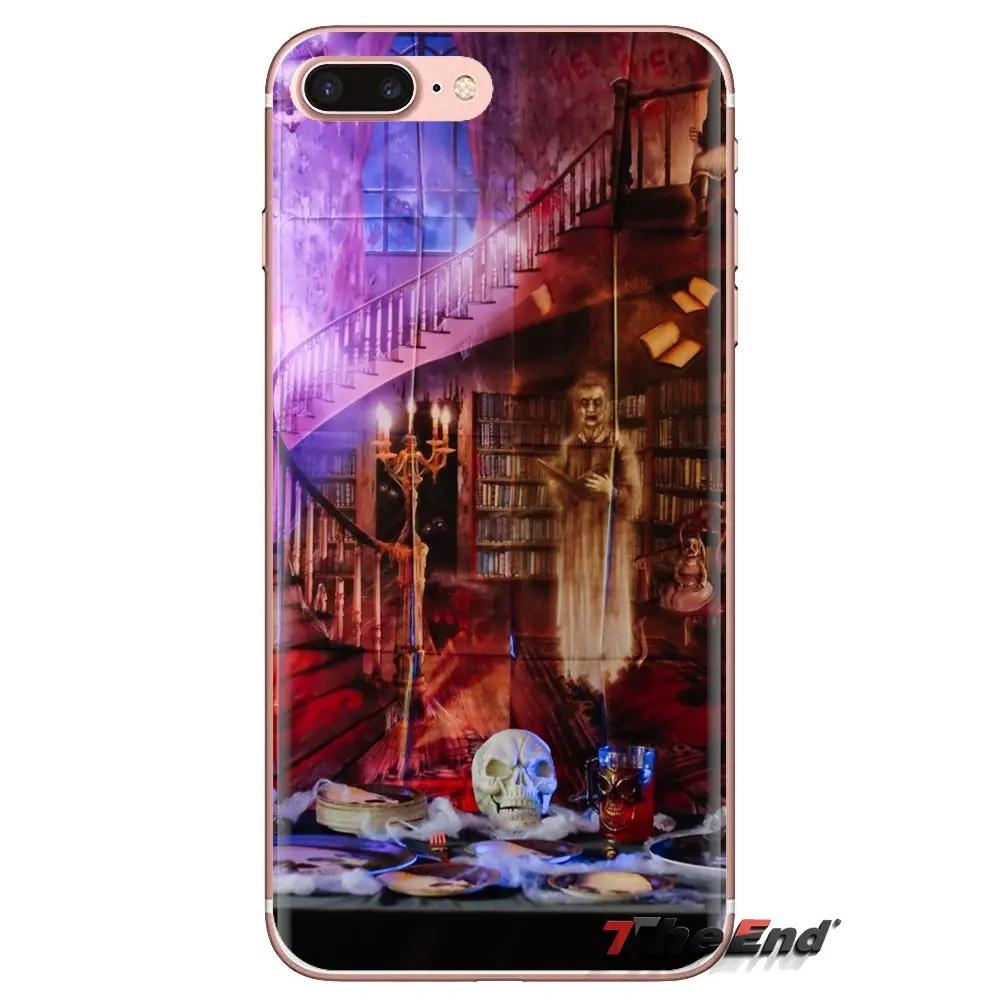 For LG G3 G4 Mini G5 G6 G7 Q6 Q7 Q8 Q9 V10 V20 V30 X Power 2 3 K10 K4 K8 2017 Halloween Mansion Mysterious Reaper TPU Shell Case |
