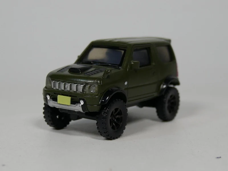 Зеленый AOSHIMA 1: 64 SUZUKI Jimny JB23 модель автомобиля(пластиковый материал - Цвет: Зеленый