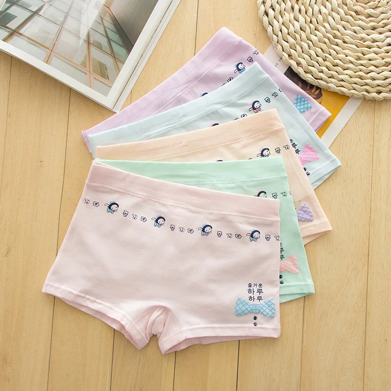 Нижнее белье для девочек 5 шт./лот 13 лет|children panties|girls underwearchild boxer |