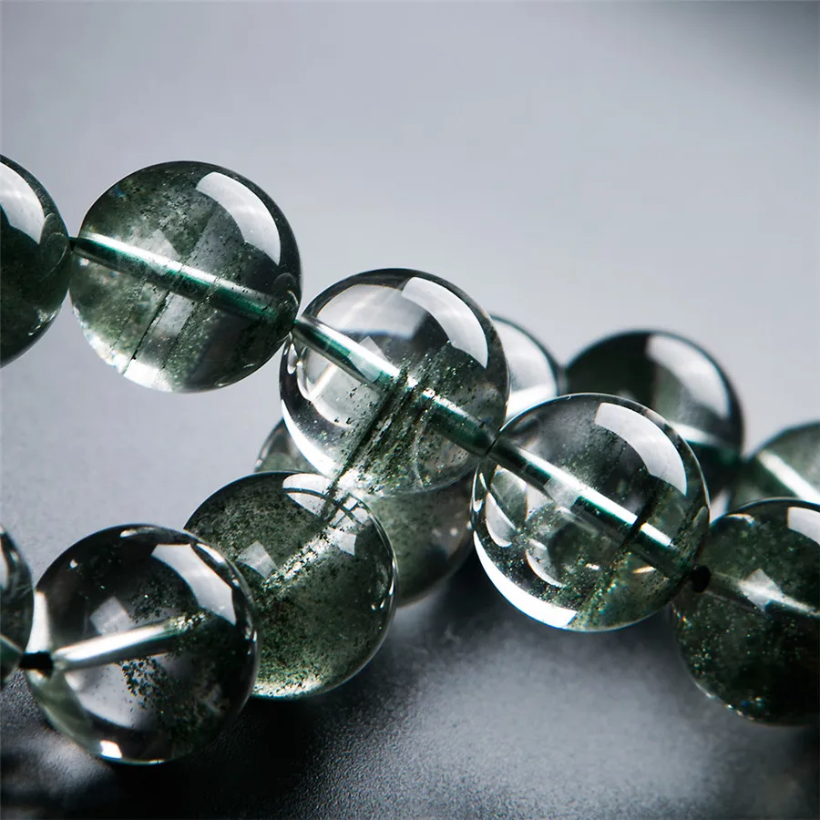 Натуральный зеленый Phantom кварцевые браслеты для женщин и мужчин ясное Исцеление