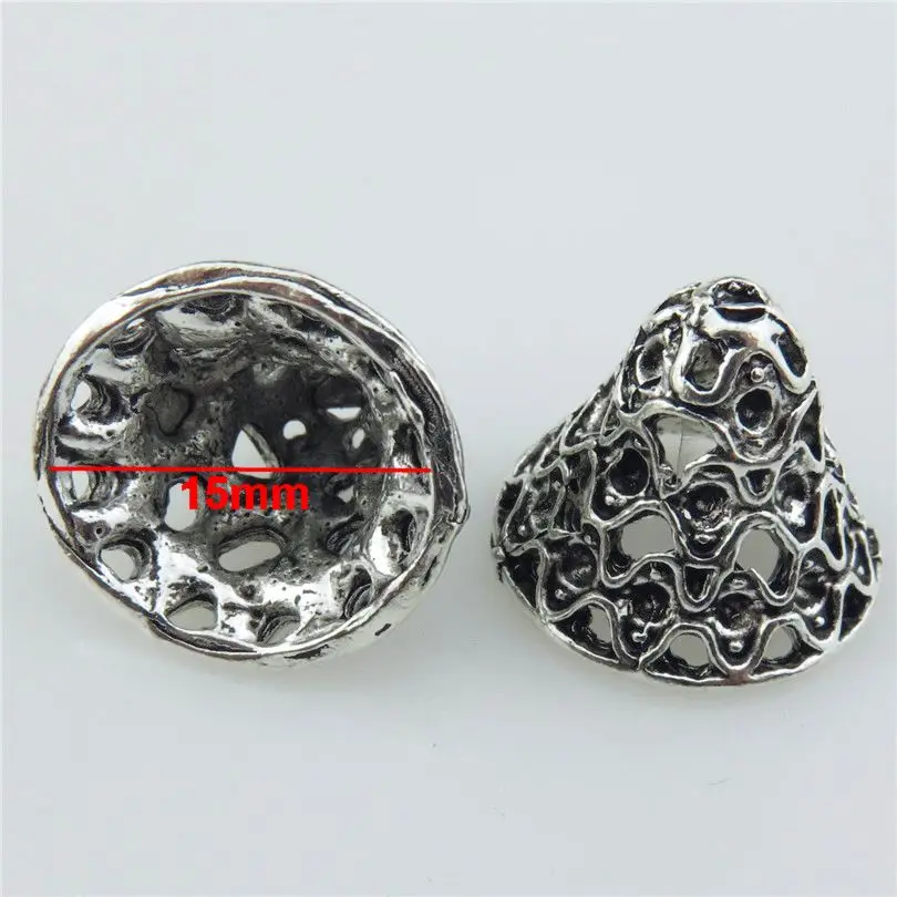 Y21206 12pcs/lot Vintage Silver Jewelry Craft Tassel Ends Cap Fit Drop Earring Making | Украшения и аксессуары
