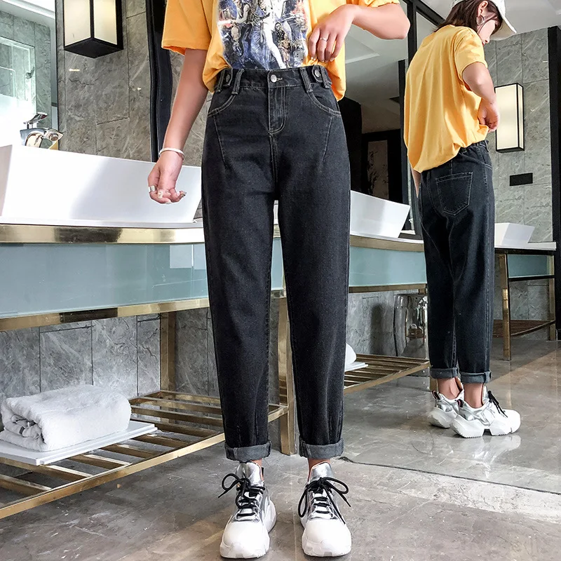 

dpingnm jean woman mom jeans pants boyfriend jeans for women with high waist push up large size ladies jeans denim 2019