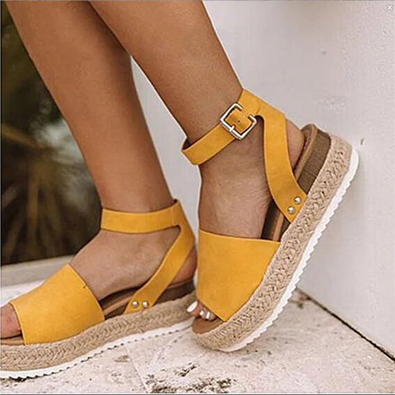 Женская обувь на танкетке Босоножки высоком каблуке Летняя Вьетнамки Chaussures Femme