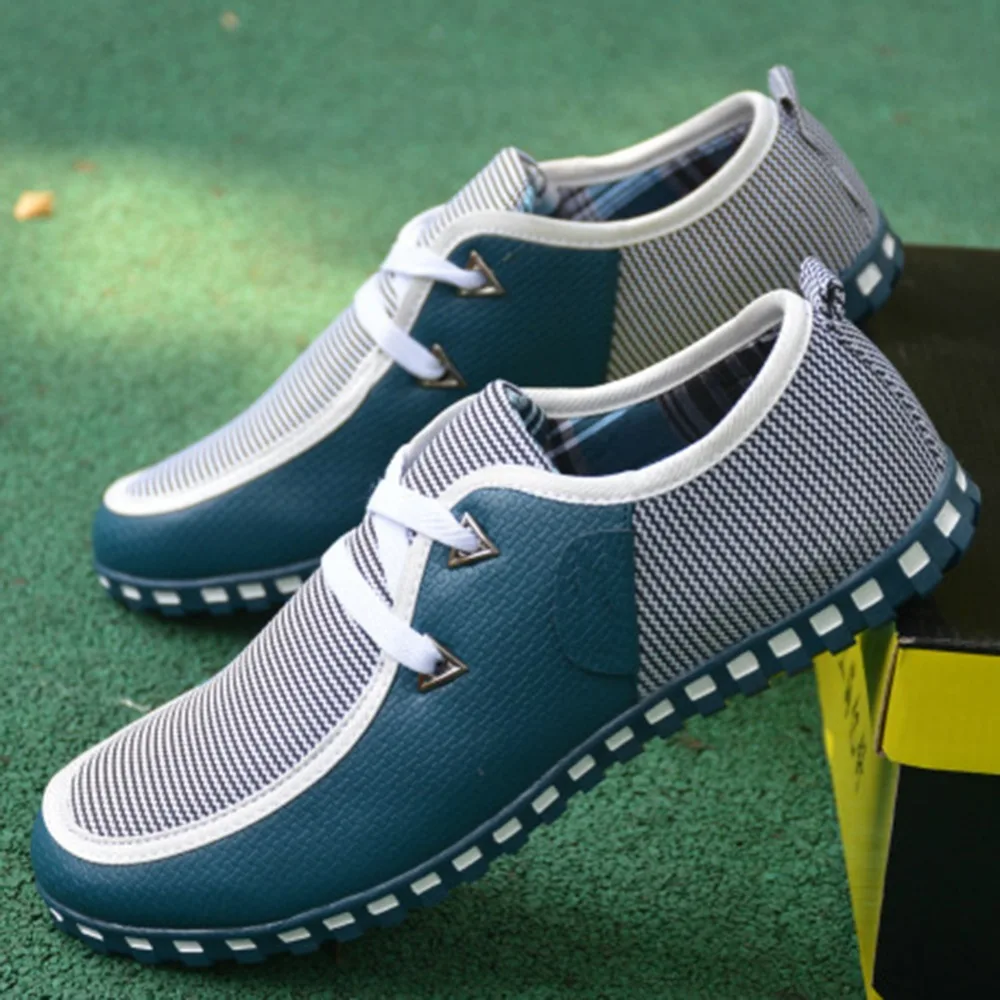 

New arrival of spring summer comfortable casual shoes canvas shoes men men's lace up the fashion brand Flats shoe 39-46