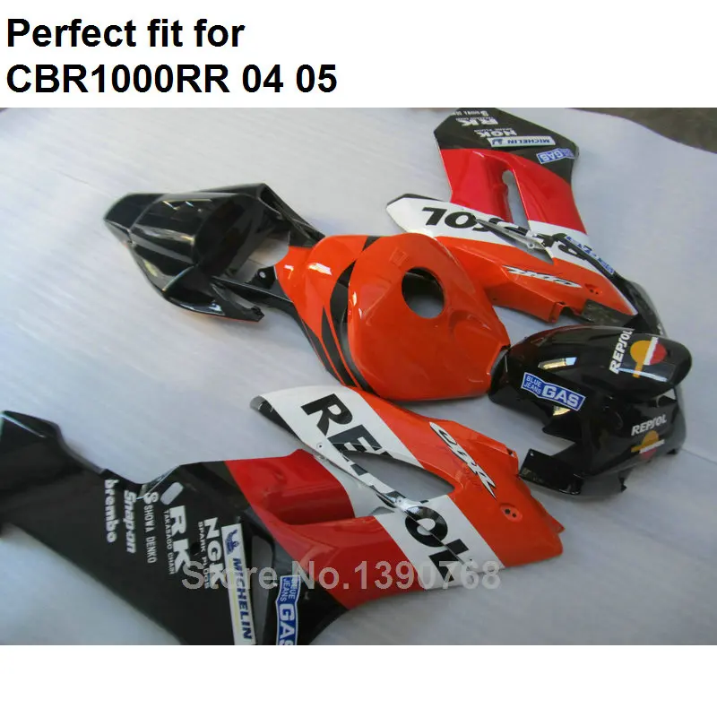 Новый набор обтекателей для мотоциклов Honda injection CBR1000RR 2004 2005 красный черный