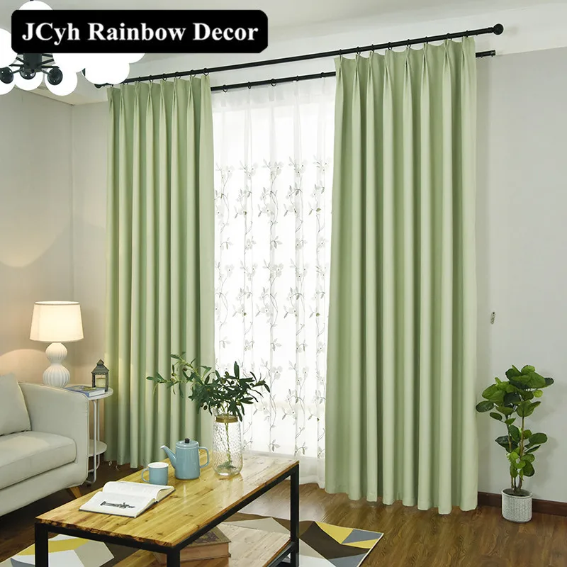 Одноцветное Цвет плотные Шторы s для Гостиная Спальня двери полный оттенок окна