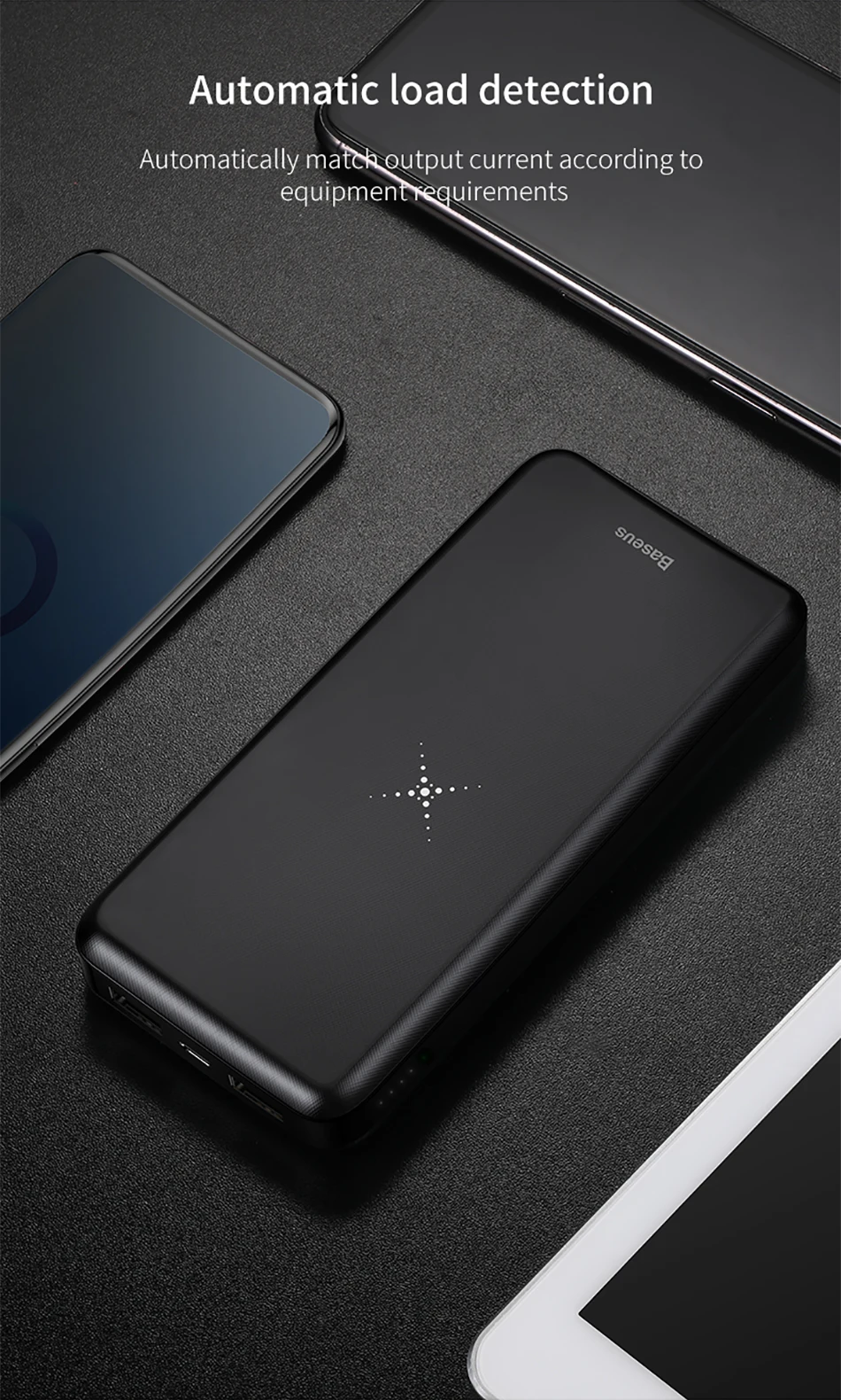 Baseus 10000 мАч беспроводной внешний аккумулятор для iPhone Android зарядное устройство QI Беспроводное зарядное устройство mi cro Usb внешний аккумулятор для iPhone Xiaomi mi 9