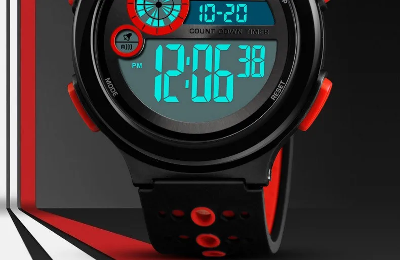 SKMEI 2 Time Sport Watch Men Chrono Stopwatch Wrist Watches For Mens Outdoor Digital Alarm Clock montre homme 1374 Hour