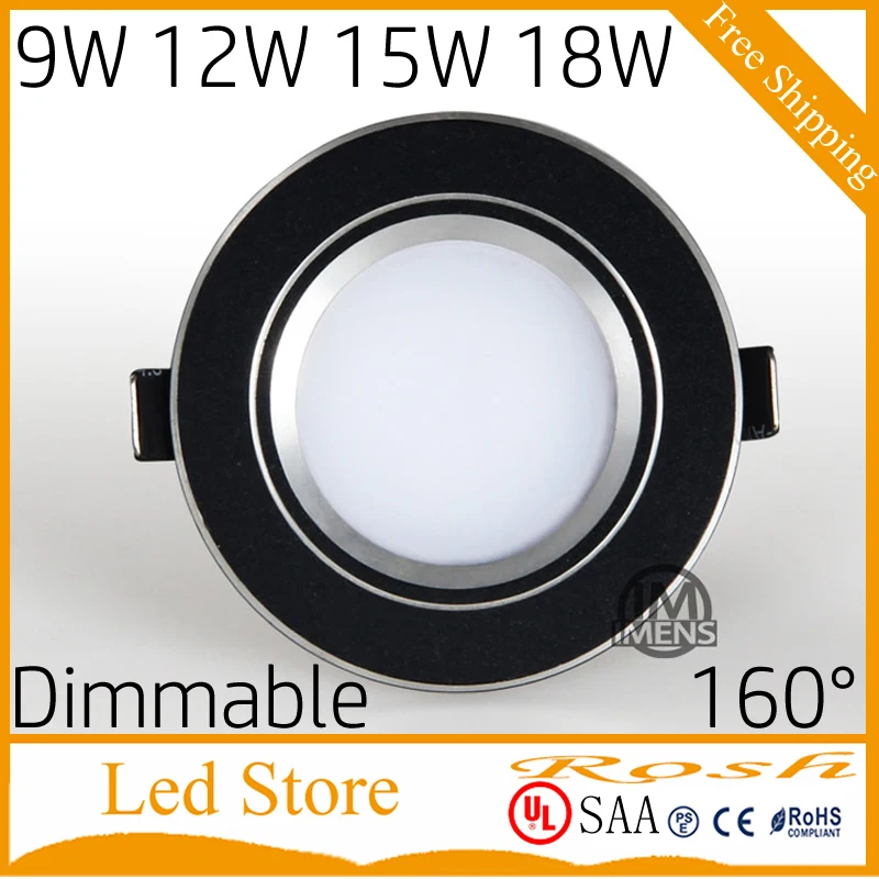 Новый 9 Вт 12 15 18 CREE SMD5730 светодиодный светильник с регулируемой яркостью