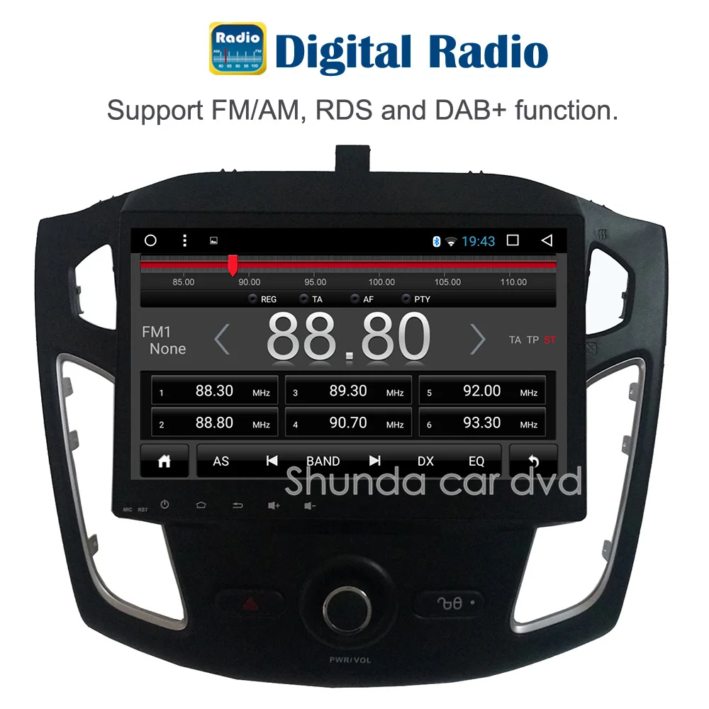 SHUNDA HD 10 1 дюйма Android 7 T8 для Ford Focus 2012-2016 dvd-плеер автомобиля с gps 3g 4 г WI-FI BT Navi Стерео