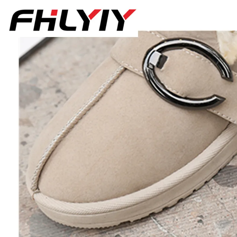 FHLYIY/зимняя теплая рабочая обувь уличные Зимние ботильоны короткая осенне-зимняя