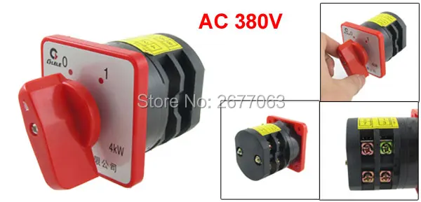 AC 380 В 20A усилителей 4KW 0-1 положение поворотного Cam Переключатель | Обустройство