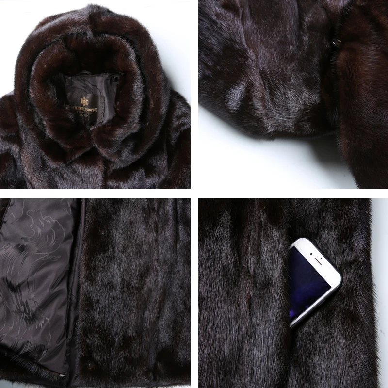 ЗИМНИЙ ДВОРЕЙ Новый стиль зима теплая норки шуба для женщин шубы из натуральный