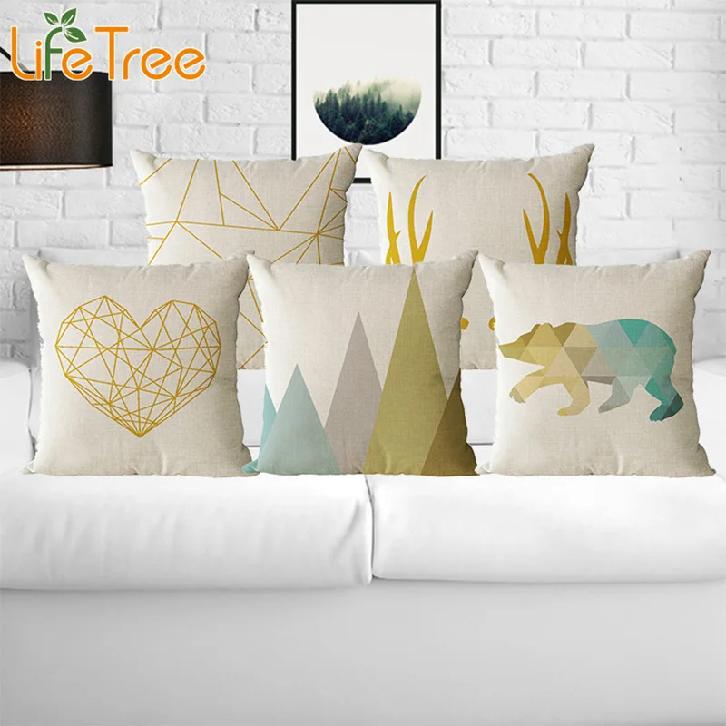 Чехол для подушки 45x45 см Стильный чехол из Северной Европы домашний декор набор 2