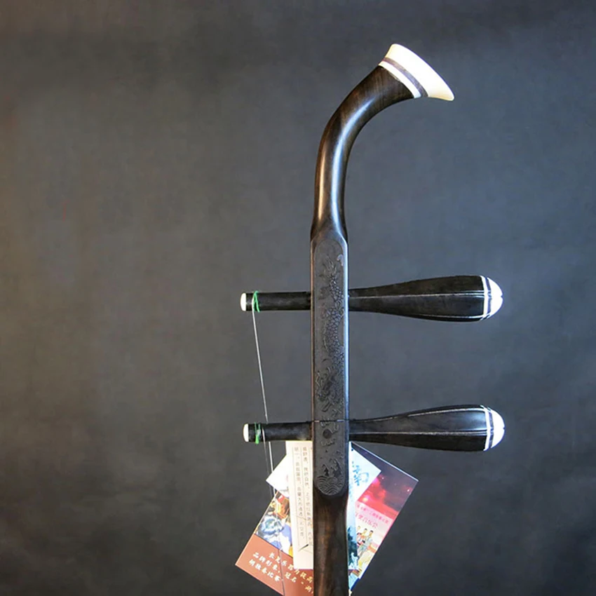 Erhu китайские Музыкальные инструменты ручной работы черные из розового дерева