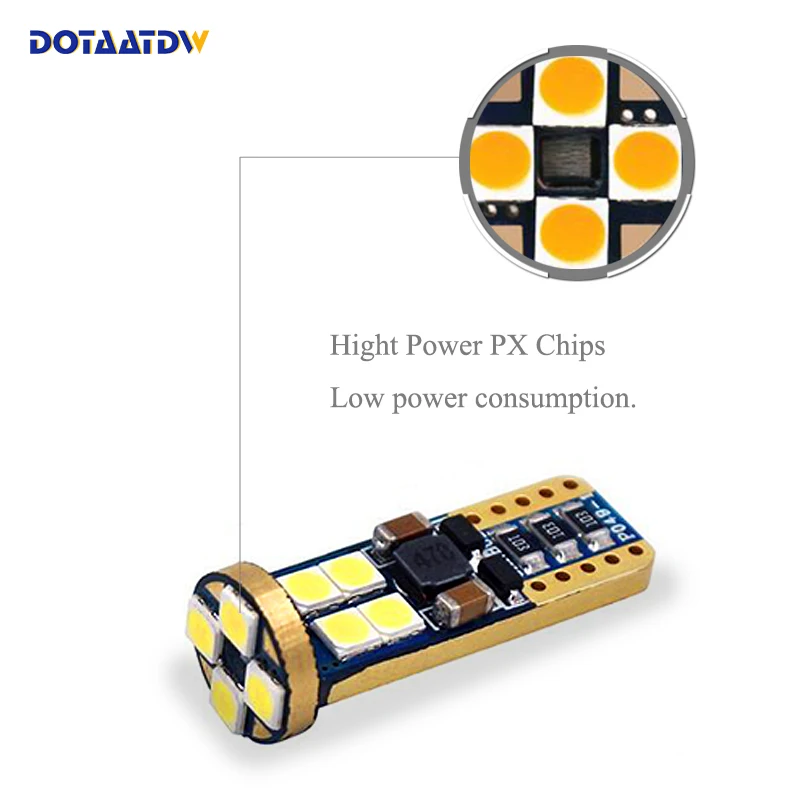 2x Высокая мощность 3030 CREE чип T10 W5W CANBUS без ошибок Автомобильный светодиодный DRL