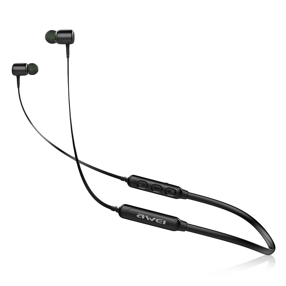 Awei hands free стерео hi fi наушник блютуз беспроводные наушники гарнитура для телефона компьютера пк вкладыши бега с микрофоном спортивные шумоподавлением earbuds микронаушник для андроид iphone Honor Huawei Samsung
