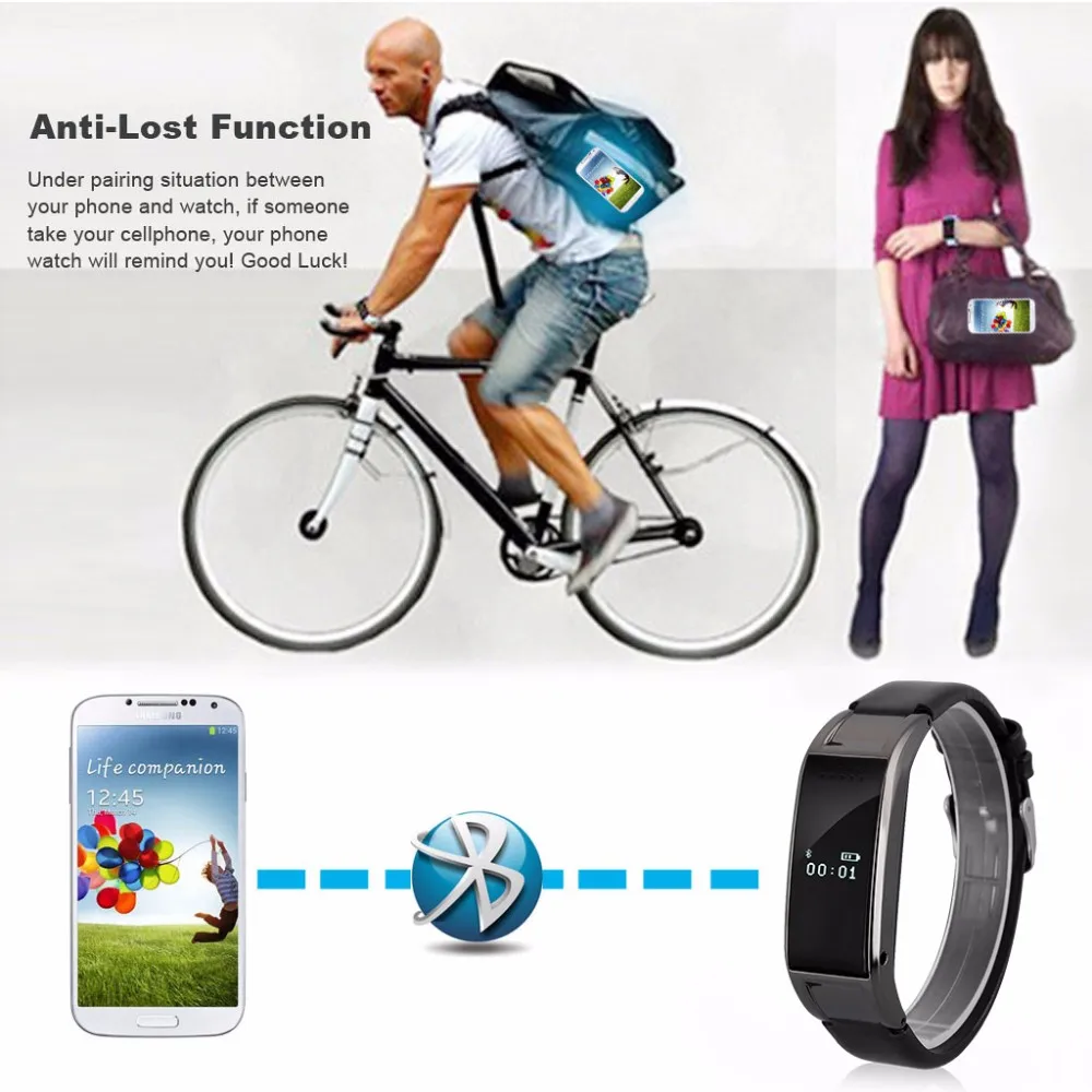 Новый D8S Смарт часы синхронизации SMS телефон шагомер анти потерянный здоровья