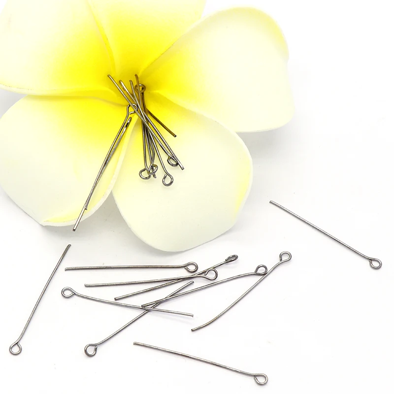 Заводская Мода недорогая Шпилька с глазной головкой 20 мм ~ 45 черного цвета