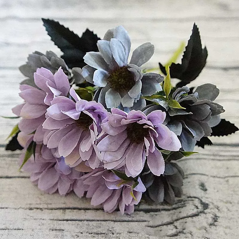 5 вилок одна ветка искусственный цветок букет свадебных цветов Шелковый