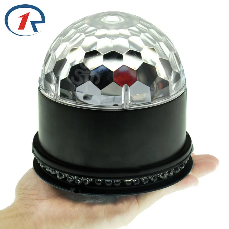 ZjRight 48 LED RGB праздничный Эффект Свет Звук Активированный Авто вращающийся