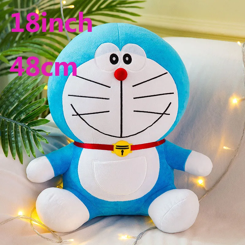 18inch 48cm 48 см, 68 см гигантские большие японский Doraemon фигурка, плюшевая игрушка мягкая кукла кошка чучело игрушки Детская кукла на день рождения подарок - Цвет: 18inch 48cm
