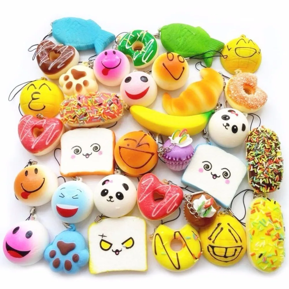 Оптовая продажа 10/20/30 шт/уп Squeeze мягкий медленно поднимающийся игрушки средний