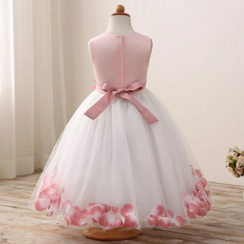 Flower Girl Children's Clothing Petal Hem Party Tulle Dress Summer Kids Costumes Princess Dresses for Toddler Girls Clothes | Детская