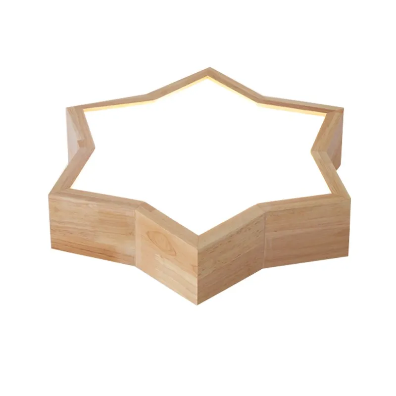 Пятиконечная звезда из цельного дерева LED креативная Мода Гостиная Кабинет