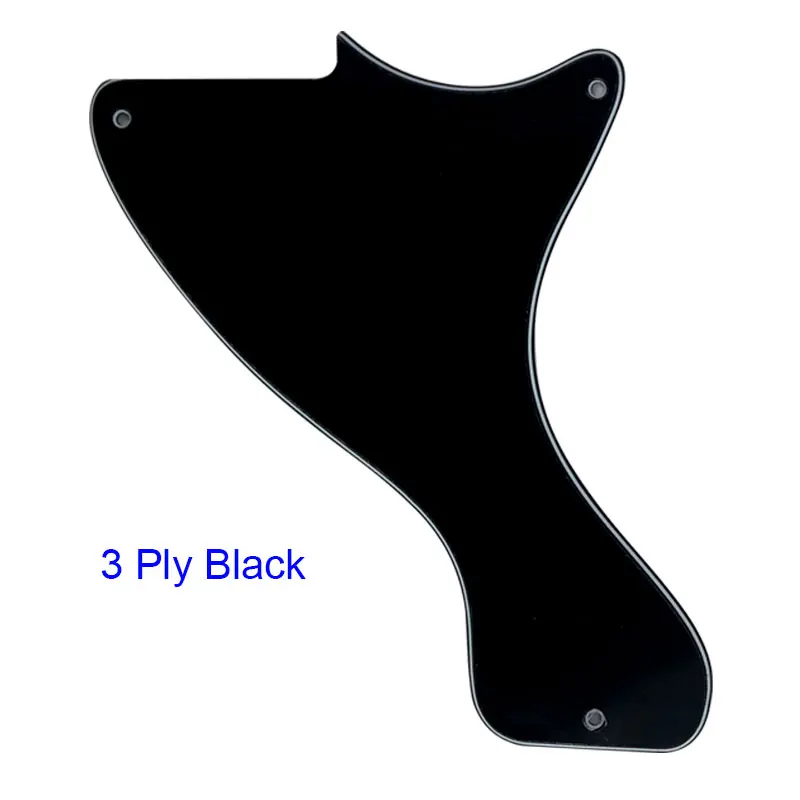 3Ply Black Pleroo пользовательские гитарные части-для US JR LP Les Paul Junior гитарные накладки для царапин пластины, Многоцветный выбор - Цвет: 3Ply Black