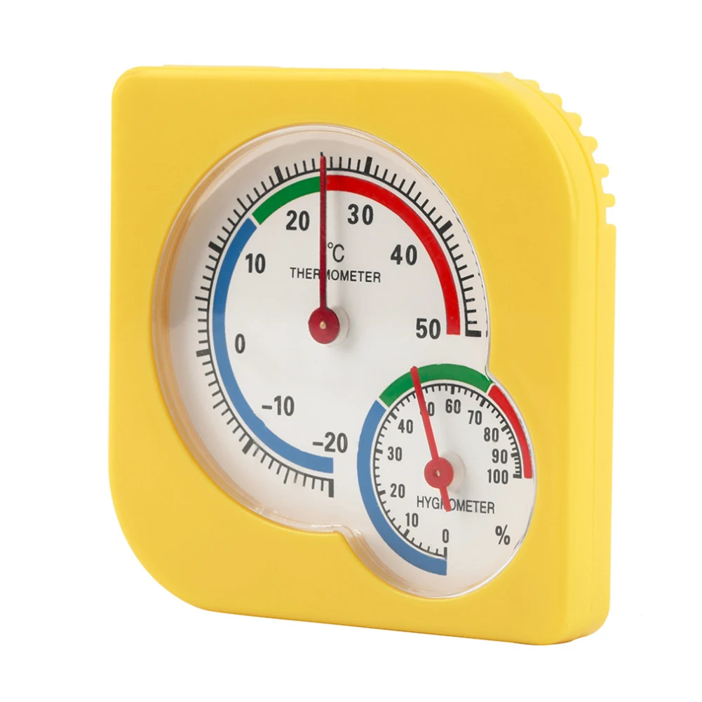 Universal Indoor Outdoor Wet Hygrometer Humidity Thermometer Temp Temperature Meter Yellow Mechanical measuring tool | Инструменты