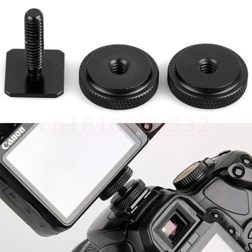 

10PCS 1/4"-20 Tripod Aluminum Screw to Flash Hot Shoe Adapter Fix Digital Device Mewest