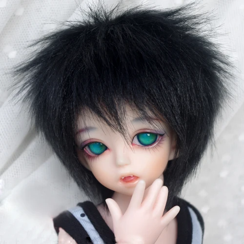 Парик из меха куклы BJD для 1/3 1/4 1/6 DD SD MSD YOSD чисто черные прямые парики меха|Куклы| |