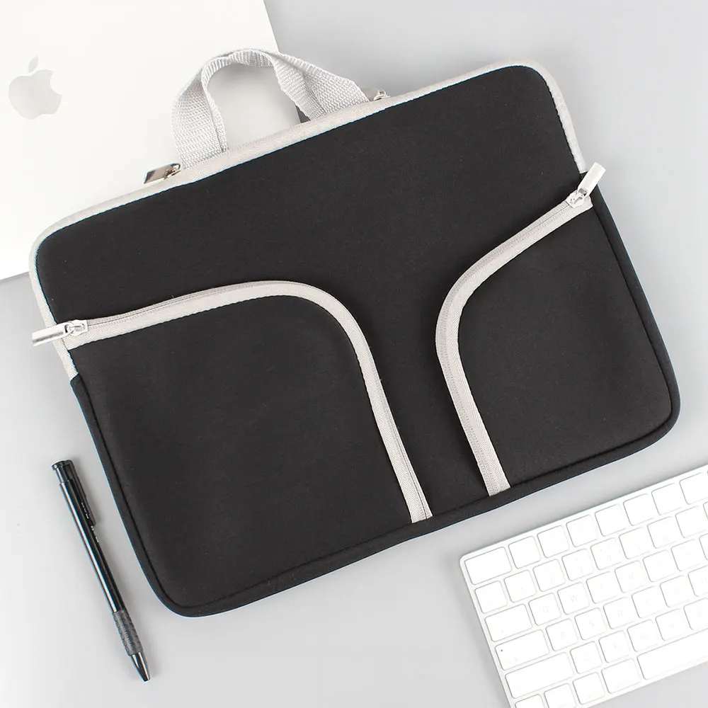 13 15 дюймов Сумка для MacBook Air Pro Чехол для ноутбука сумка для ноутбука 1" 13,3" 15," 15,6". 6" - Цвет: Black
