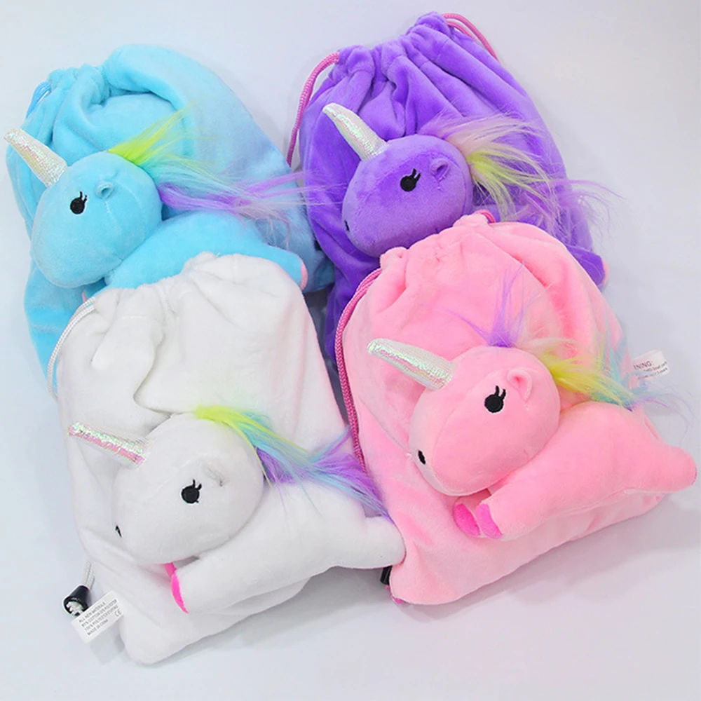 21*20CM Animal Doll Storage-bag Soft Plush Unicorn Stuffed Toy for Kids Creative Pouch Buggy Bag | Игрушки и хобби