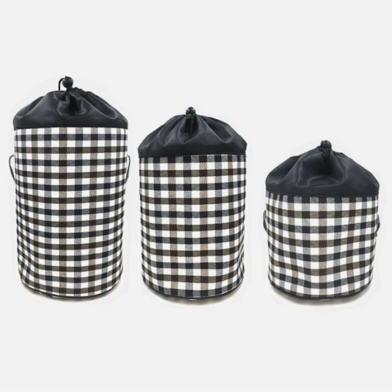 Цилиндрическая Термосумка для обеда, сумка-холодильник для пикника, термоизолированная сумка для еды для детей, мужчин и женщин, повседневная сумка для обеда на шнурке