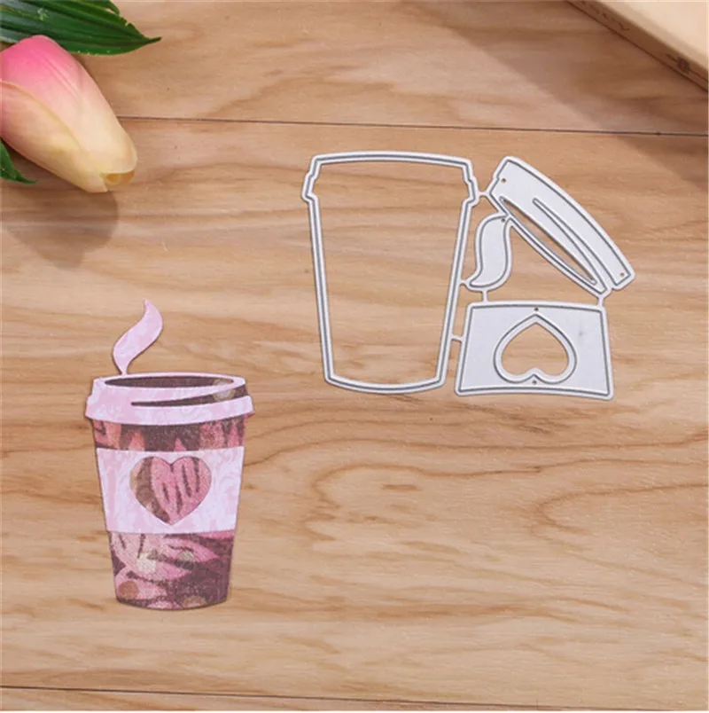 Новый углеродистой стали чашка Креативный дизайн металлический Трафаретный