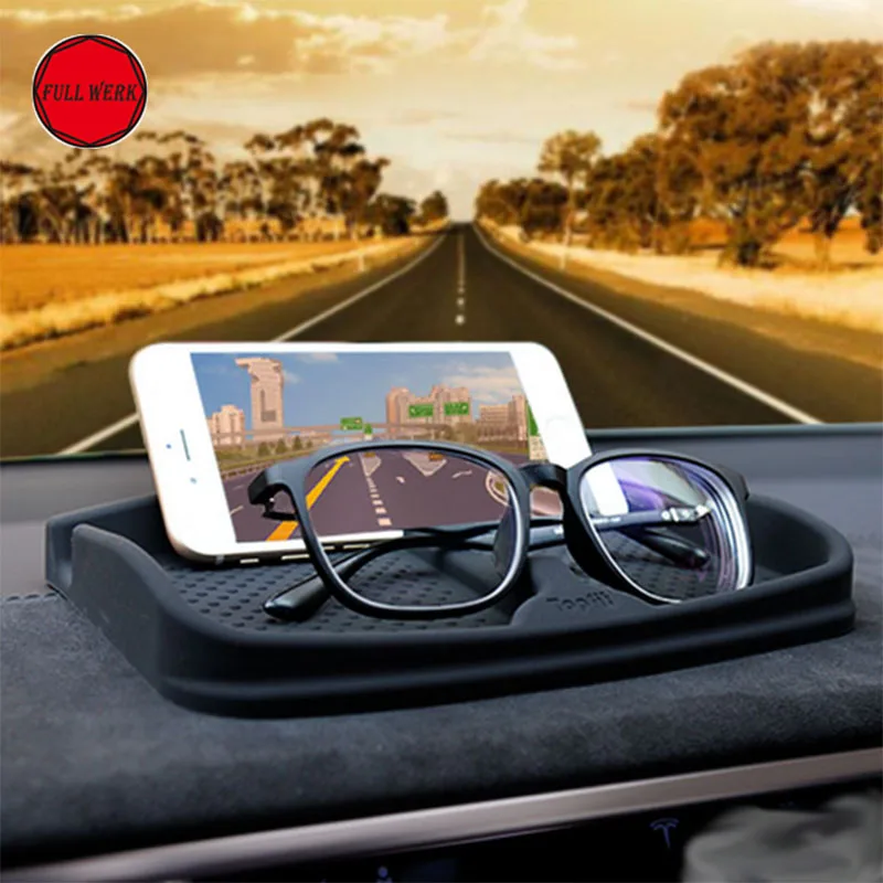 Силиконовый нескользящий коврик для приборной панели автомобиля держатель